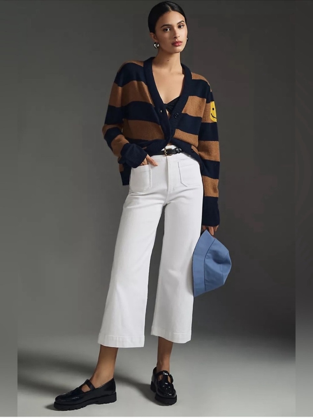 Pilcro Anthropologie The Skipper HIgh Rise Wide-Leg White Denim Jeans Size 27